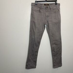 HALIFAX Jeans Mens 33 x 32 Gray Denim Skinny Distressed Cotton Stretch